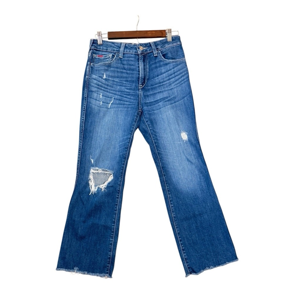 Ariat Womens Caroly Flare Crop Jeans Size 27 High Rise‎ Distressed Western Boho